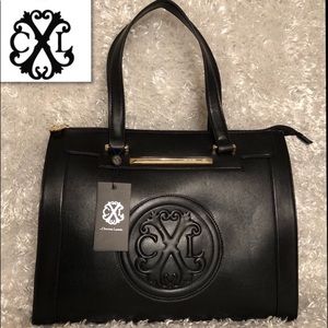 Luxury Christian Lacroix Black&Gold Embossed Tote